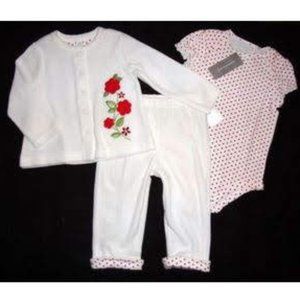 SALE!!! First Impressions Baby Girls 3pc Outfit Bodysuit Pants Jacket